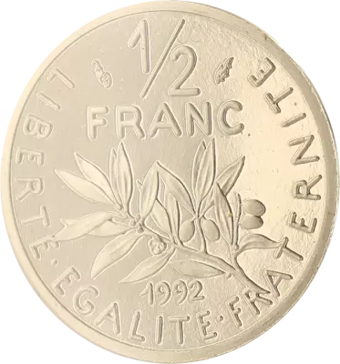 France 1/2 Franc BE Semeuse 1992