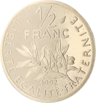 France 1/2 Franc BE Semeuse 1992