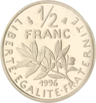 France 1/2 Franc BE Semeuse 1996