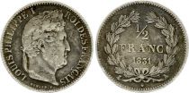 France 1/2 Franc Louis-Philippe 1er - 1831 A Paris - Silver