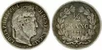 France 1/2 Franc Louis-Philippe 1er - 1831 A Paris - Silver