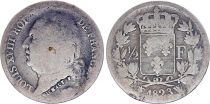 France 1/2 Franc Louis XVIII - 1823 W Lille - Silver