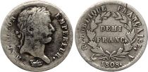France 1/2 Franc Napoléon I - 1808 A Paris - Argent