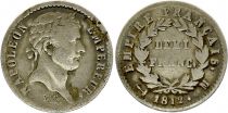 France 1/2 Franc Napoleon I - 1812 M Toulouse - Silver