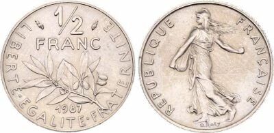 France 1/2 Franc Semeuse - 1987
