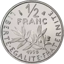 France 1/2 franc Semeuse - 1998 - BE