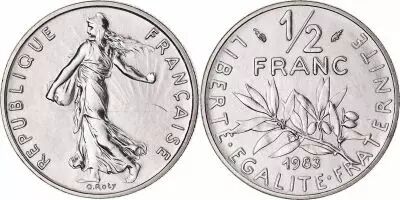 France 1/2 Franc Sower 1983