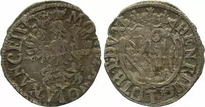 France 1/2 Gros, Duch� de Lorraine - Henri II (1608-1624) - 4 th ex