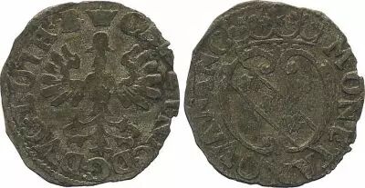 France 1/2 Gros de Nancy, Duch� de Lorraine - Charles IV et Nicole (1624-1625) - 3th ex