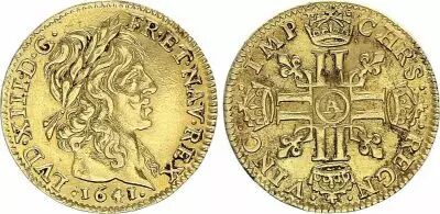 France 1/2 Louis d\'or, Louis XIII (1610-1643) - 1641 A Paris - Or