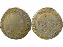 France 1/2 Silver Franc, in the name of Henry III - 1590 M Toulouse