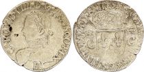France 1/2 Teston, Charles IX - Armoiries 1564 B Rouen - Argent