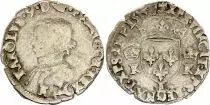 France 1/2 Teston, Charles IX - Armos 1567 L Bayonne - Silver