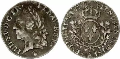 France 1/20 Ecu Louis XIV - Vieille T�te 1779 - A Paris - Argent
