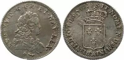 France 1/3 Ecu Louis XV - Arms 1720 A Paris Silver