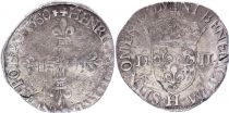 France 1/4 Ecu Henri III -  Argent - 1580 H La Rochelle