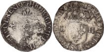 France 1/4 Ecu Henri III - 1587 - Rennes (9) - Silver