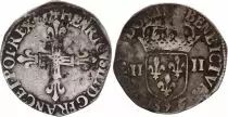 France 1/4 Ecu Henri III - 1587 - Rennes (9) - Silver