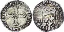 France 1/4 Ecu Henri IV - 1594 - Argent - Rennes
