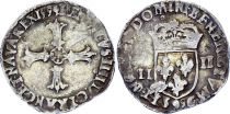 France 1/4 Ecu Henri IV - 1594 - Silver - Rennes