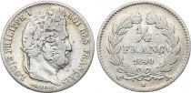 France 1/4 Franc Louis Philippe I - 1840 A Paris - Silver