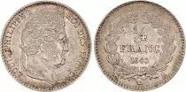 France 1/4 Franc Louis Philippe I - 1843 B Rouen - Silver