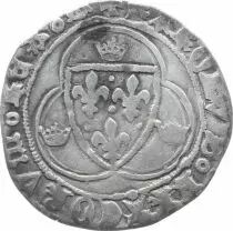 France 1 Blanc &agrave; la Couronne, Charles VII - ND (1422-1461)
