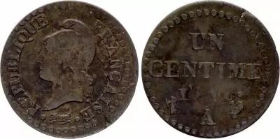 France 1 Centime - An 6 � An 9 - Calendrier R�volutionnaire - A Paris