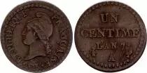 France 1 Centime - An 7 - Calendrier Révolutionnaire - A Paris