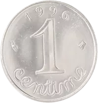France 1 Centime BE Epi 1996