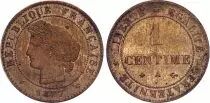 France 1 Centime Cérès - 1877 A Paris - ancre