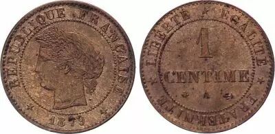 France 1 Centime Ceres - 1879 A Paris