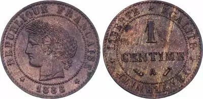 France 1 Centime Ceres - 1888 A Paris - Beam