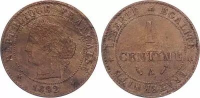 France 1 Centime Ceres - 1892 A Paris - Beam