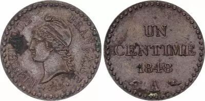 France 1 Centime Dupr� - 1848 A Paris