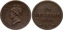 France 1 Centime Dupr&eacute; - 2th Republic - 1849 A
