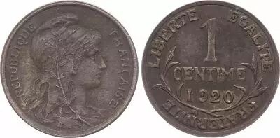 France 1 Centime Dupuis - 1920