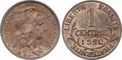 France 1 Centime Dupuis - 1920