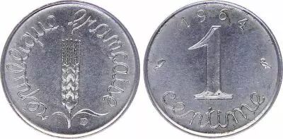 France 1 Centime Epi - 1964