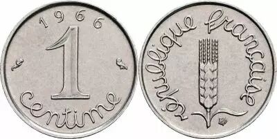 France 1 Centime Epi - 1966