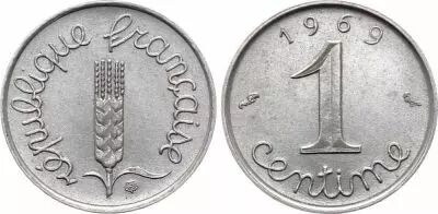 France 1 Centime Epi - 1969 - Long Tail