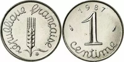 France 1 Centime Epi - 1987 - issu de coffret