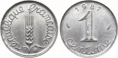 France 1 Centime Epi - 1987