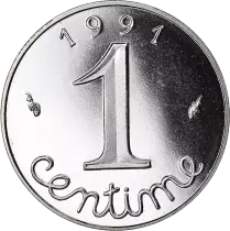France 1 centime Epi - 1991 - Proof