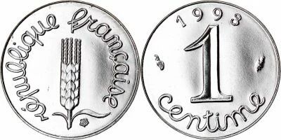 France 1 Centime Epi - 1993  - Proof