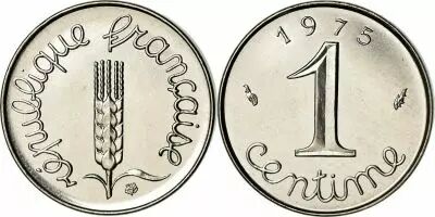 France 1 Centime Grain sprig - 1975 - UNC