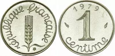 France 1 Centime Grain sprig - 1979 - UNC