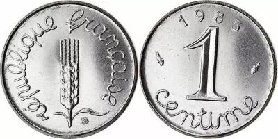 France 1 Centime Grain sprig - 1985 Proof BU