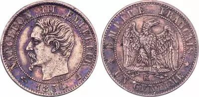 France 1 Centime Napoleon III - 1856   K Bordeaux