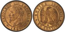 France 1 Centime Napoleon III - Laureate Head -1861 A - PCGS MS 65